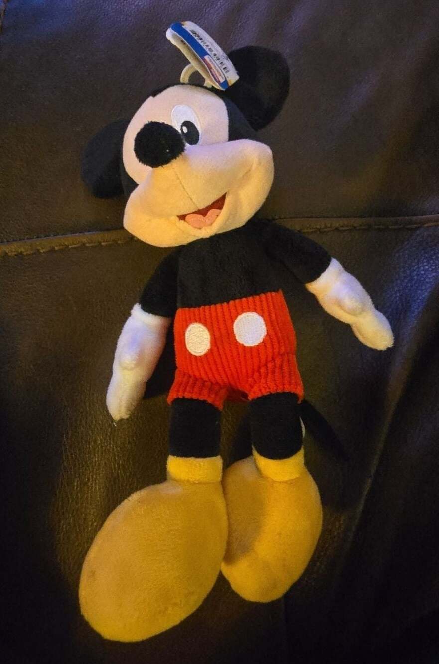Disney Junior Mickey Mouse Plush Toy with Red Corduroy Shorts